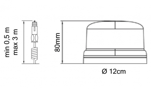 B16 PRO Lohr mobile Sondersignalanlage Blaulicht Magnet-LED-Kennleuchte Blitzer